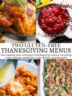 Thanksgiving Dinner Menus that are gluten-free, healthy, and fresh.