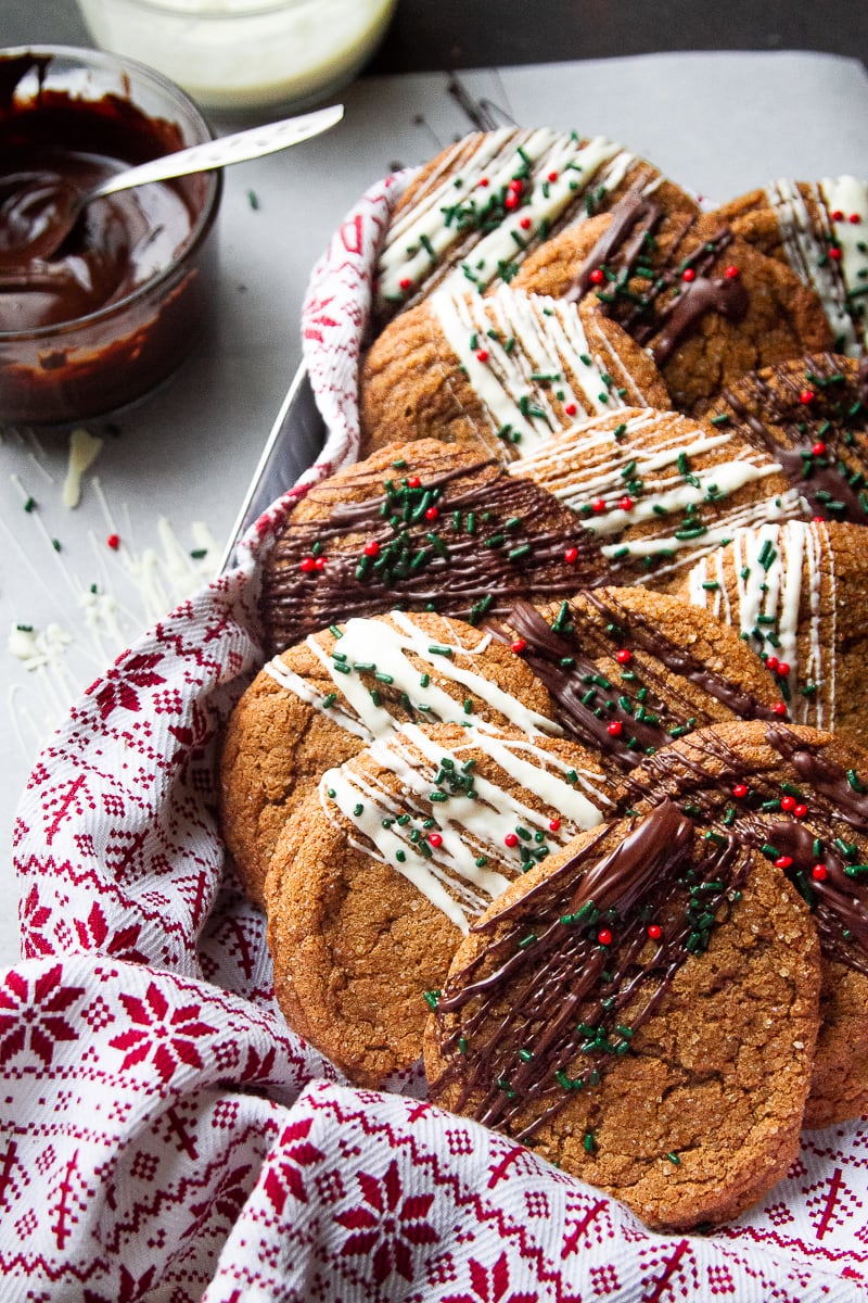 Basket of gluten-free ginger cookies