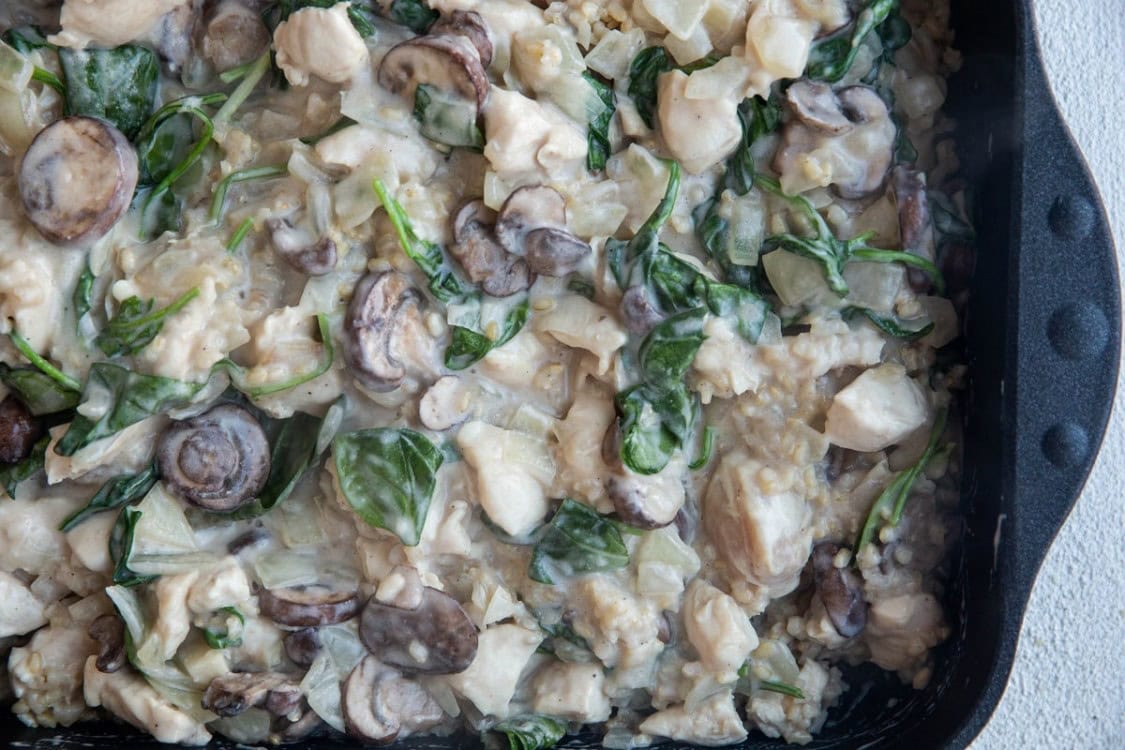 Dairy-Free Creamy Mushroom Chicken and Brown Rice Casserole - The ...