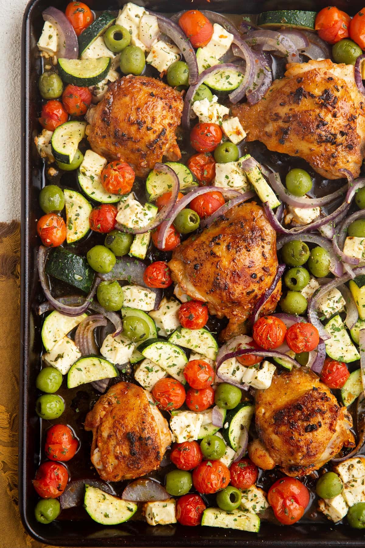 Sheet Pan Olive Bar Chicken