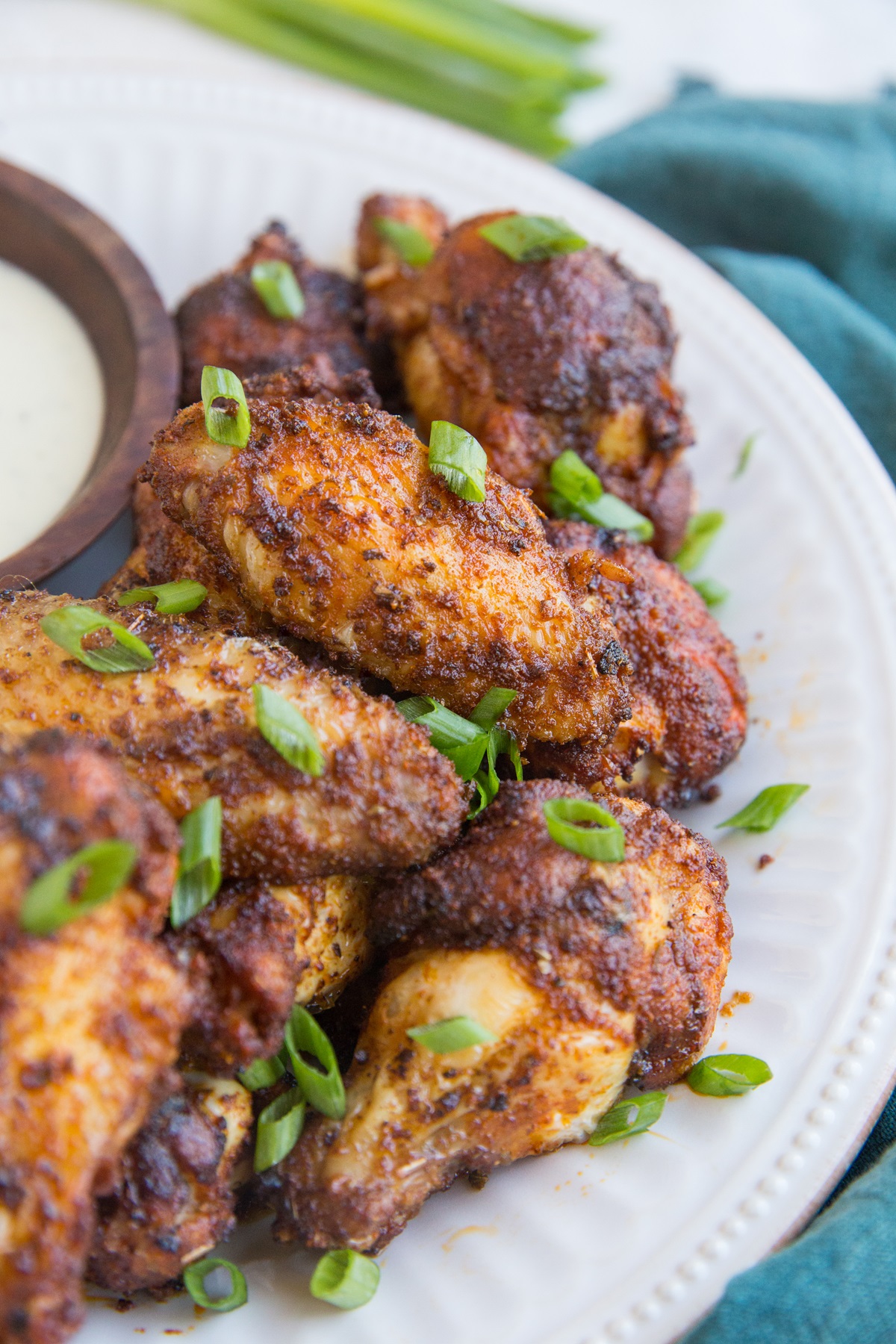 Air Fryer Chicken Wings are incredibly tender yet crispy! Made with only a few basic ingredients, this easy recipe makes a delicious appetizer