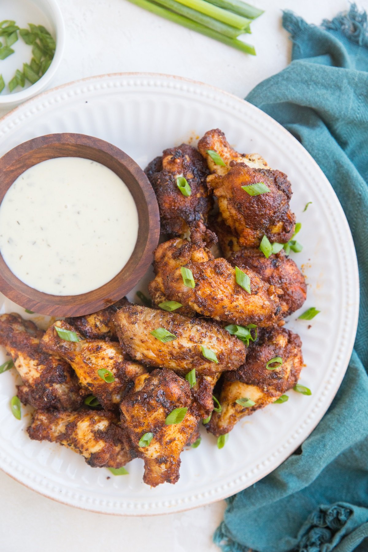 Easy Air Fryer Chicken Wings with a delicious dry rub. Quick, simple, perfectly crispy yet tender!