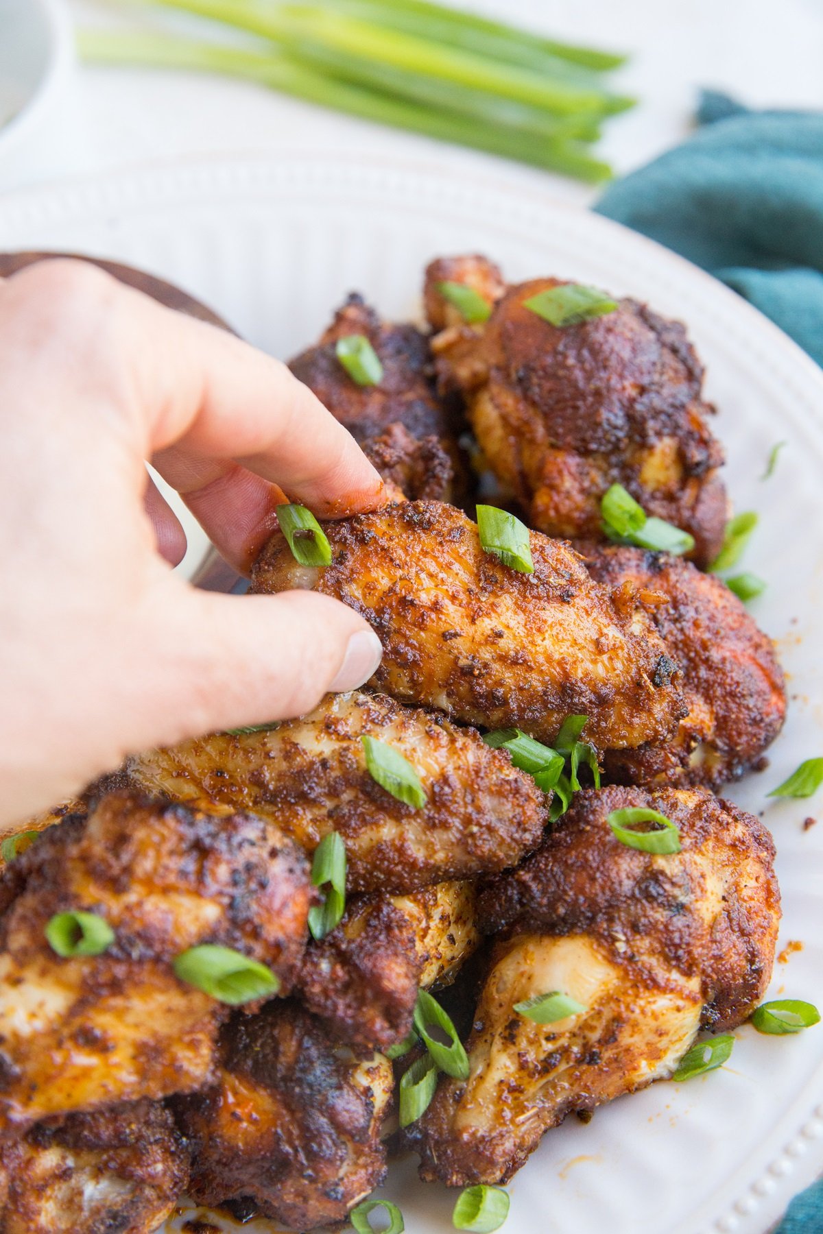 Air Fryer Chicken Wings with easy dry rub. A quick and amazing appetizer recipe! These wings are seriously life-changing!