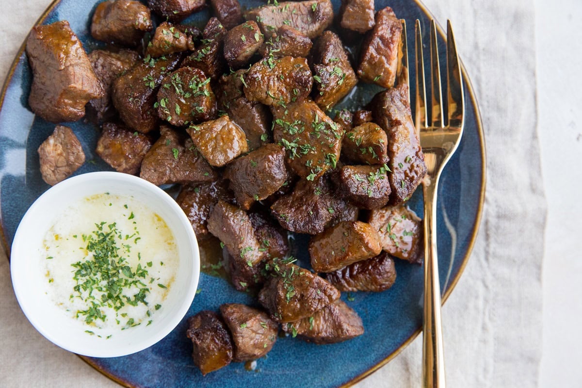 Easy Air Fryer Steak Bites are the perfect appetizer!