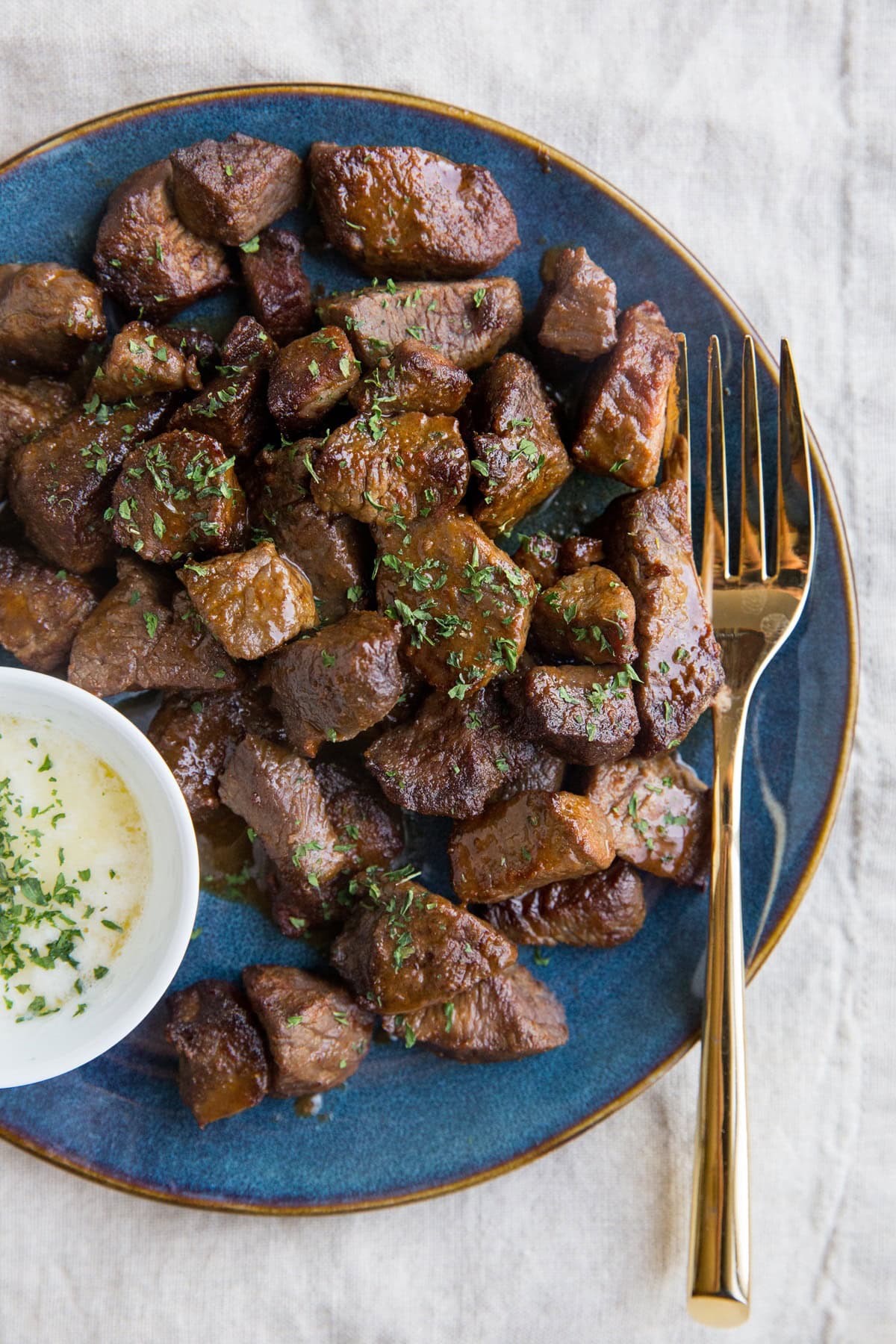 Easy Steak Bites made in the air fryer. Crispy, tender, perfectly seasoned.