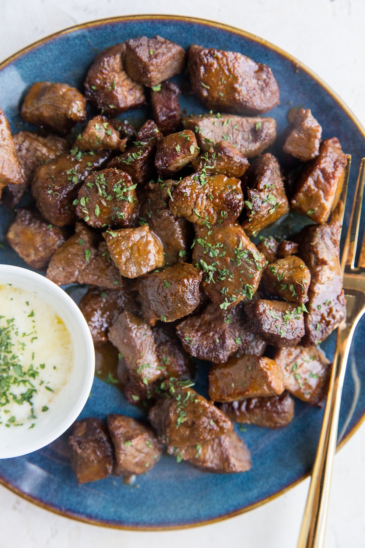 Air Fryer Steak Bites are perfectly cooked little bites of bliss! A lovely sharable appetizer!