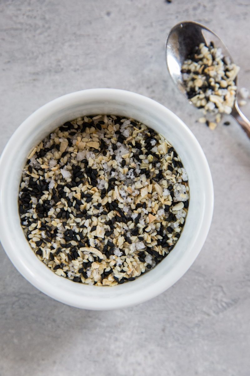 Everything Bagel Seasoning in a small bowl, mixed up and ready to use.