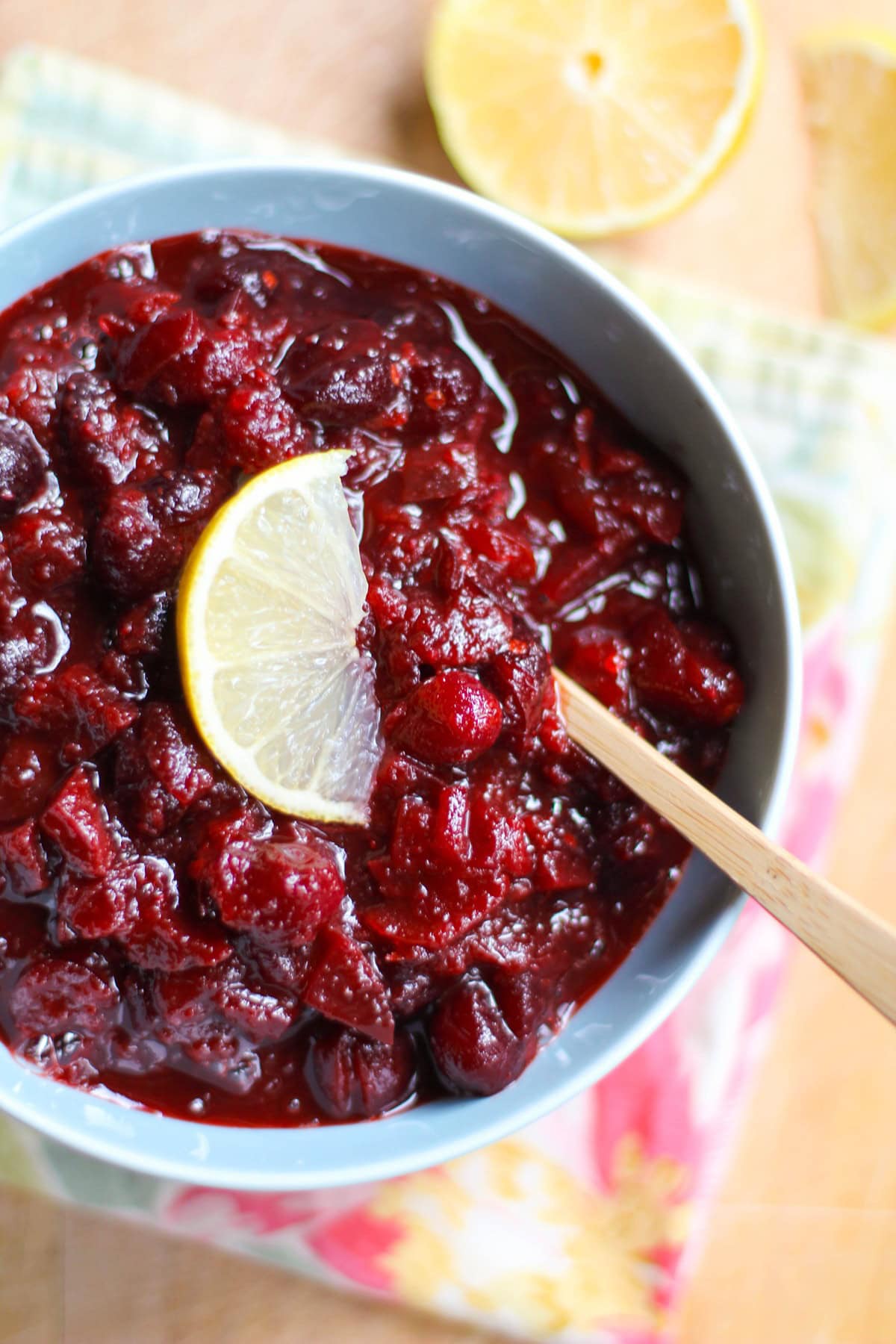 Cranberry Sauce with Ginger and Maple - naturally sweetened and paleo!