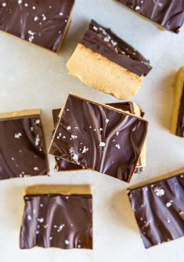 No-Bake Keto Peanut Butter Bars made with 5 basic ingredients. Grain-free and sugar-free