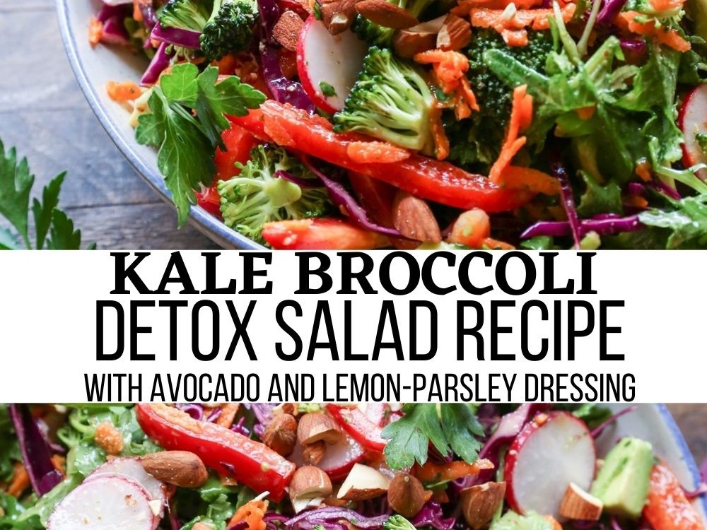 Detox salad recipe collage