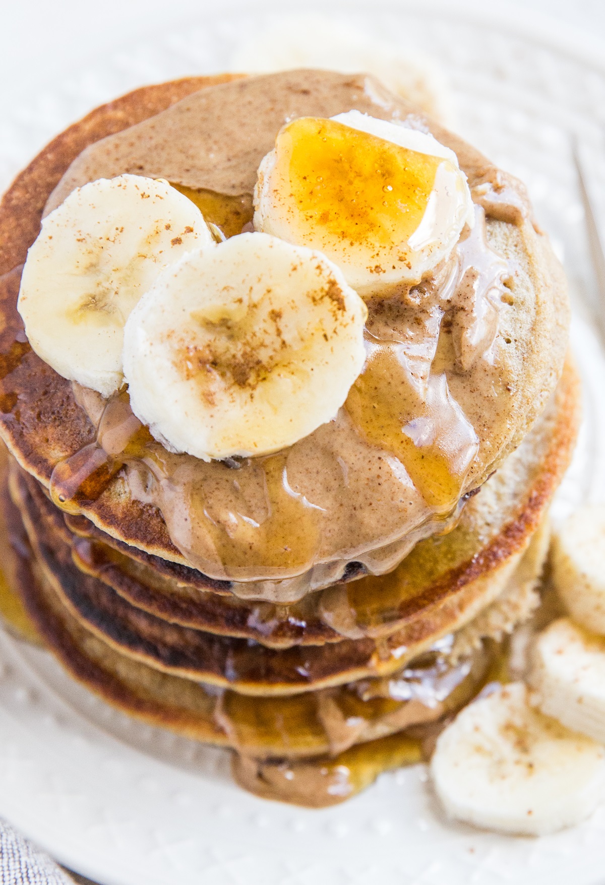 Gluten-Free Oatmeal Banana Pancakes made flourless using quick oats. These easy blender pancakes are dairy-free, fluffy, and healthy