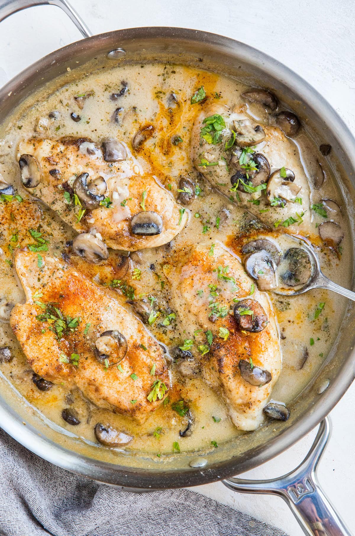 Gluten-Free, Dairy-Free Chicken Marsala - breaded chicken in creamy mushroom sauce