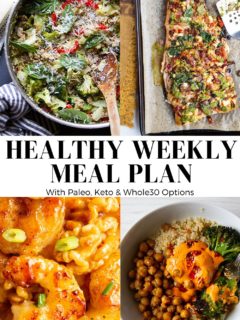 Healthy Weekly Meal Plan graphic for weekly meal plan 36