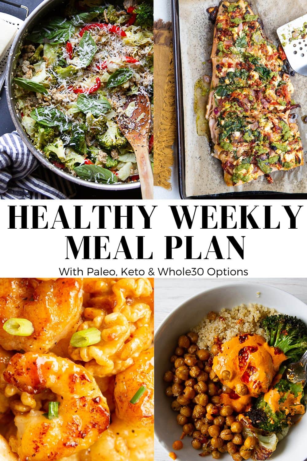 Healthy Weekly Meal Plan graphic for weekly meal plan 36