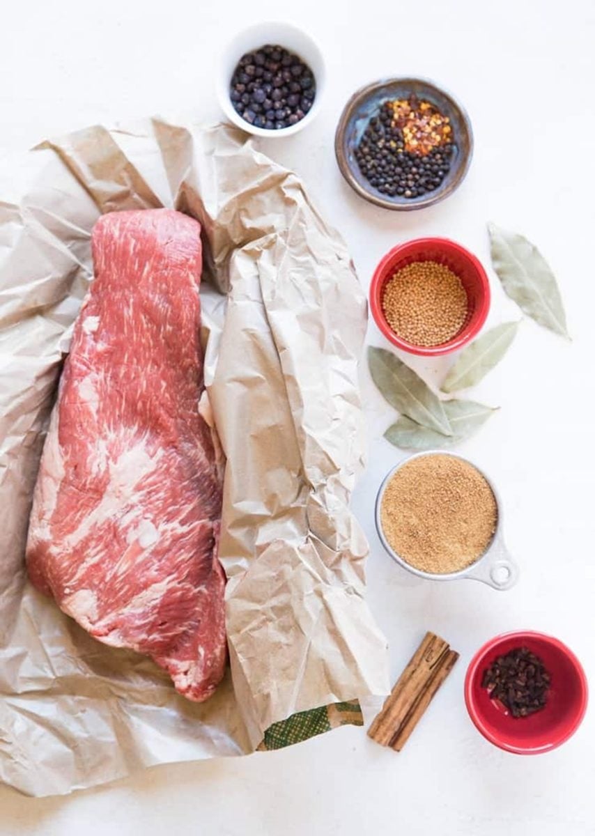 How to Brine Corned Beef at Home - a nitrate-free, refined sugar-free recipe for making your own corned beef