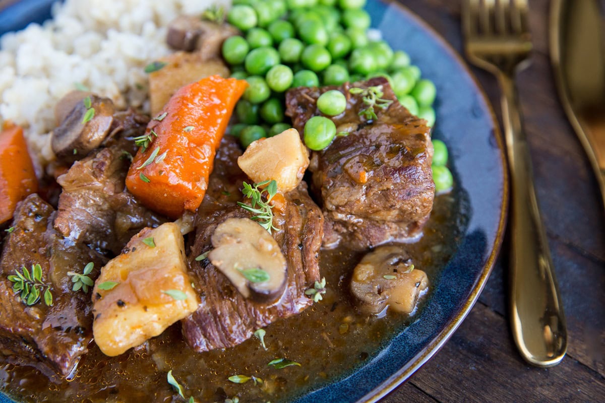 Pressure Cooker Beef Bourguignon, or Beef Burgundy - easy, delicious, gluten-free, dairy-free