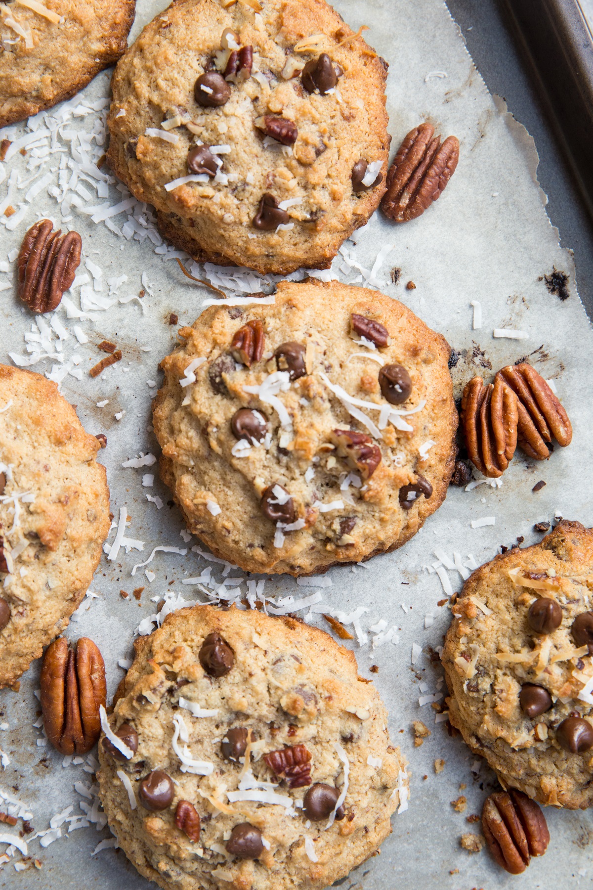 Grain-Free Low-Carb Cowboy Cookies - keto chocolate chip cookies loaded with goodies