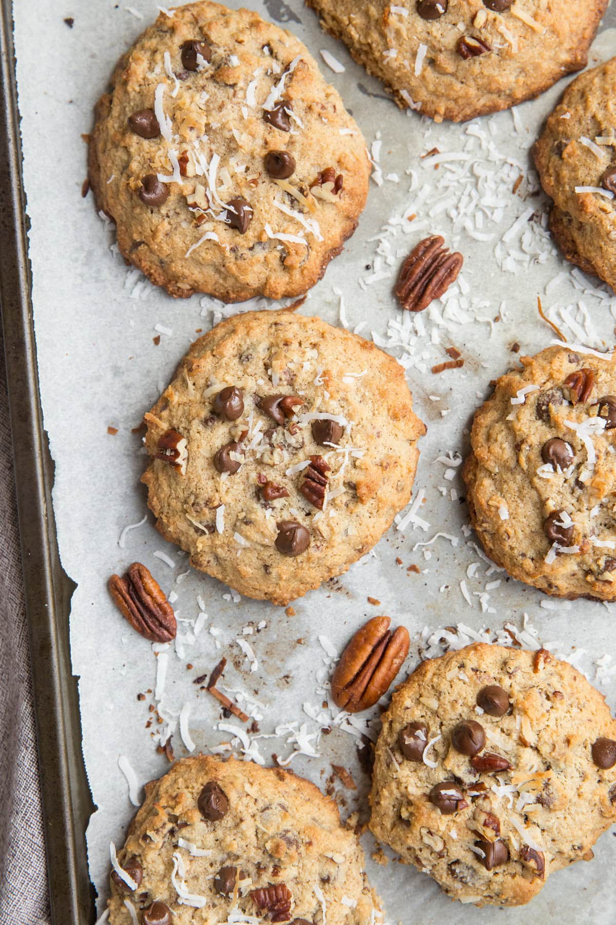 Laura Bush Cowboy Cookies made Keto - low-carb Cowboy Cookies are loaded with delicious goodies.