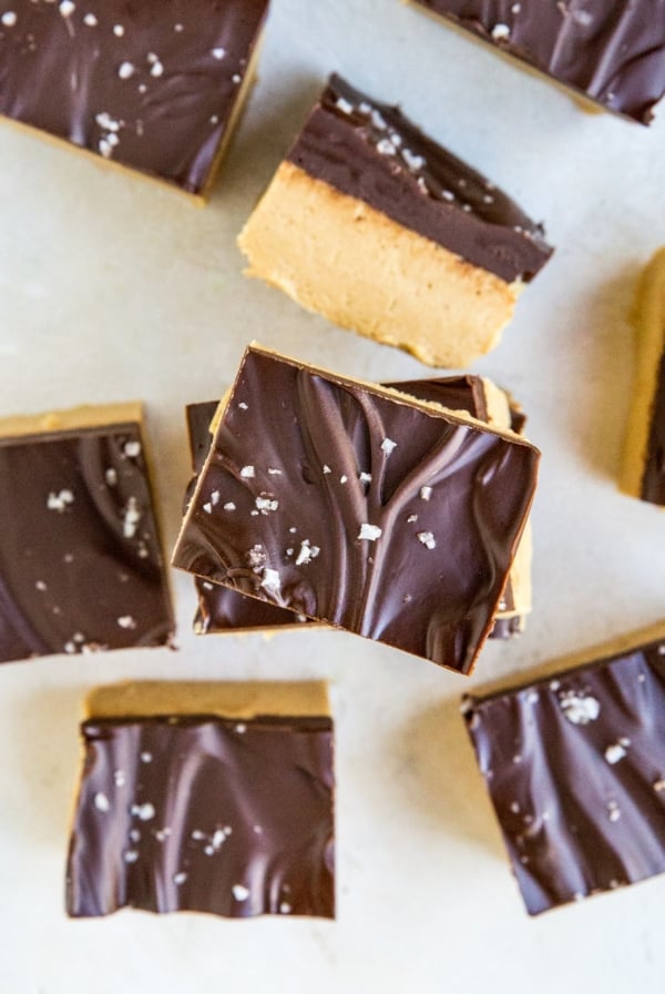 No-Bake Keto Peanut Butter Bars made with 5 basic ingredients. Grain-free and sugar-free
