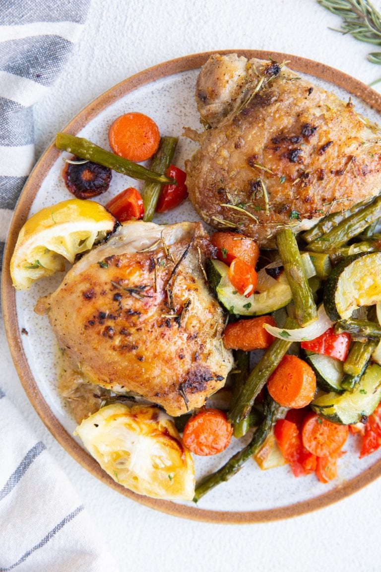 Sheet Pan Lemon Garlic Rosemary Chicken and Vegetables - The Roasted Root