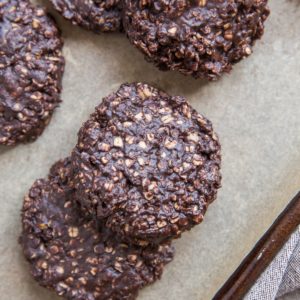 Cookie sheet with no-bake cookies
