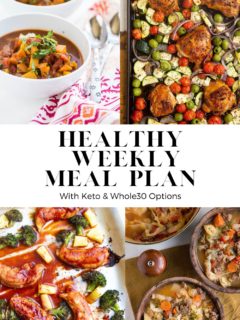 Healthy weekly meal plan