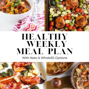 Healthy weekly meal plan