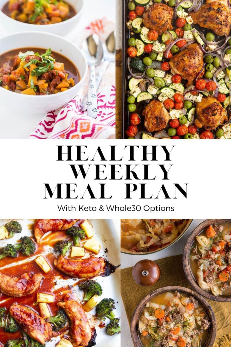 Healthy weekly meal plan