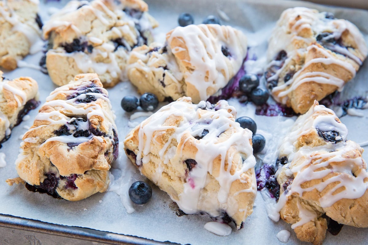Gluten-Free Blueberry Vegan Scones - an easy dairy-free scone recipe that only requires 5 ingredients.