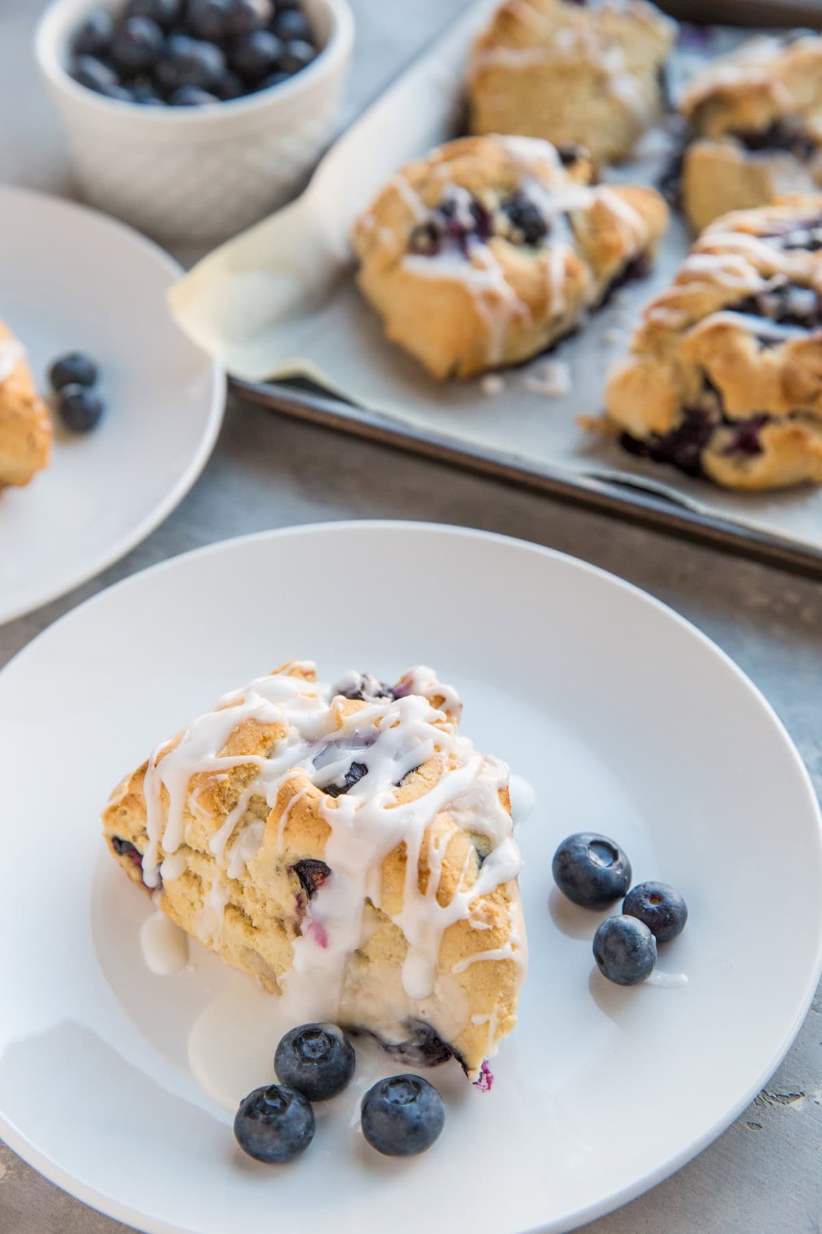 Vegan Blueberry Scones - an easy gluten-free, dairy-free scone recipe with 5 basic ingredients for the most amazing scones!