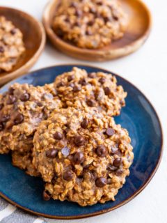 Plates of cookies, ready to eat.