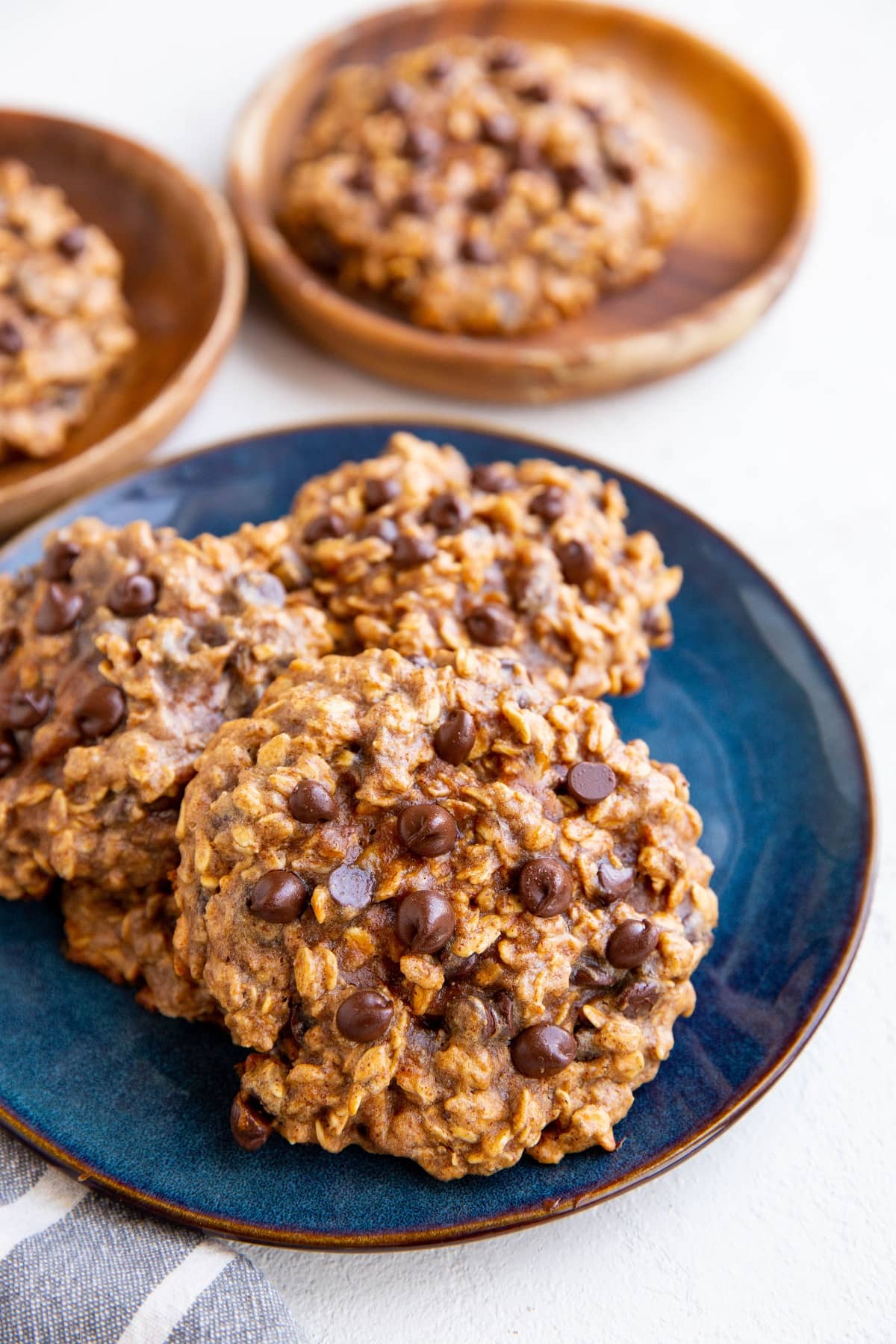 Plates of cookies, ready to eat.