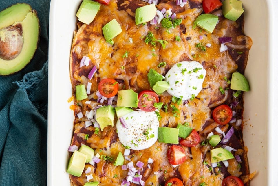 Ground Beef Enchilada Casserole with Corn Tortillas - The Roasted Root