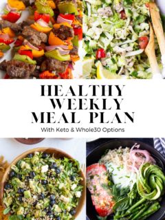 Healthy weekly meal plan
