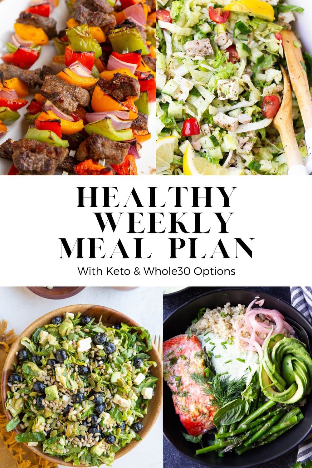 Healthy weekly meal plan