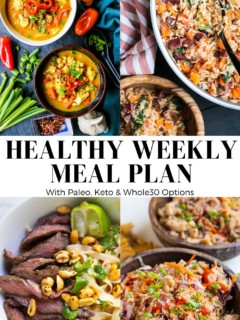 Healthy meal plan with paleo, keto, and whole30 options.