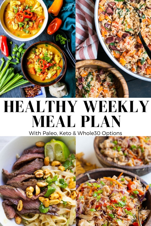 Healthy meal plan with paleo, keto, and whole30 options.