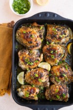 Crispy Garlic Butter Baked Chicken Thighs - The Roasted Root