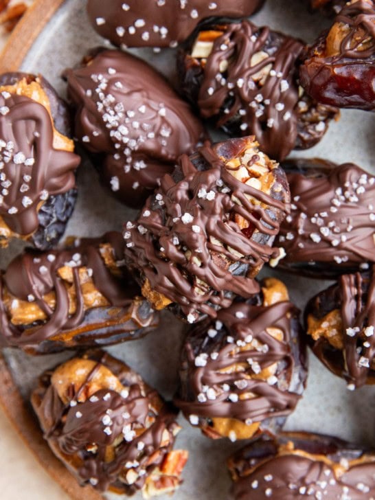 Plate of stuffed dates.