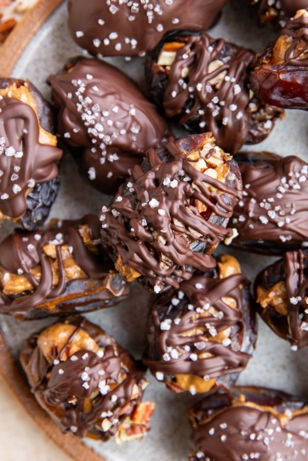 Plate of stuffed dates.