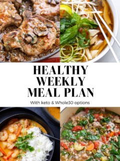Meal plan collage