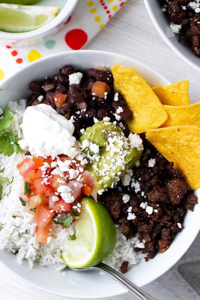 Ground Beef Burrito Bowls