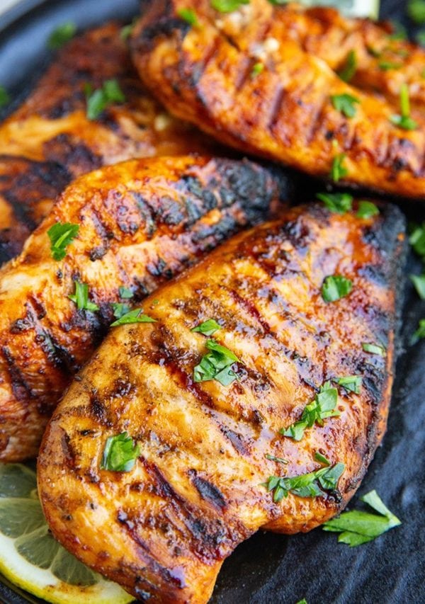 Grilled chicken on a plate