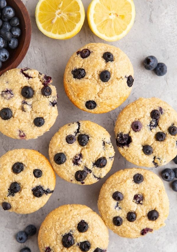 Blueberry cottage cheese muffins.